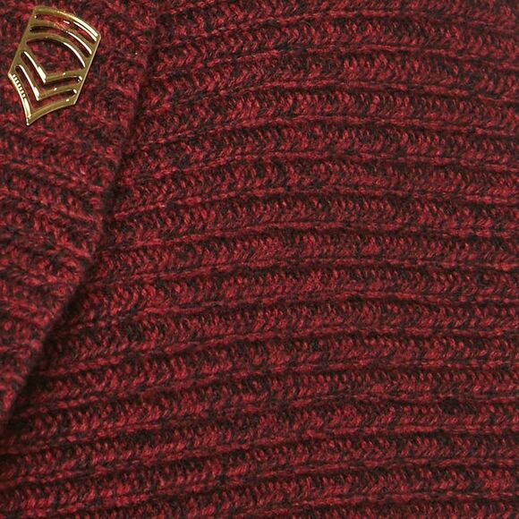 Zadig & Voltaire Burgundy Rib Knit Shawl Collar Mystic Cardigan Xs/s - Picture 3 of 5